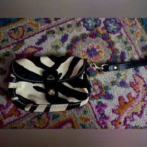 Dooney vintage Y2K wristlet zebra